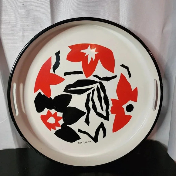Vintage Katja House design for Gailstyn-Sutton Towele Co serving tray Retro 80s - Picture 1 of 16